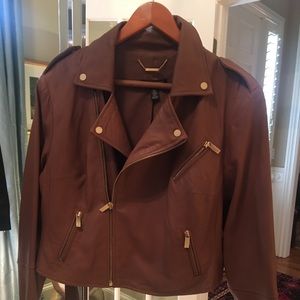 Chico’s Black Label leather moto - NWOT